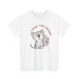 Livin' the Dream Fall Cat Cotton Tee